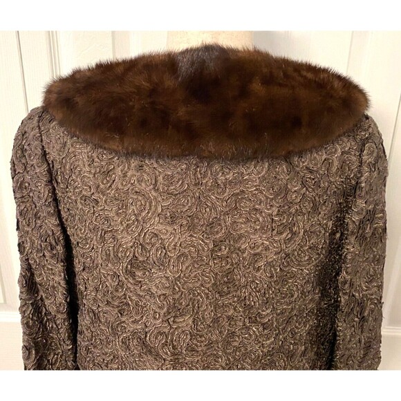 Vtg 50's RIVIERA INTERNATIONAL Genuine Fur Jacket Blazer Skirt Suit Womens Small - Picture 11 of 16